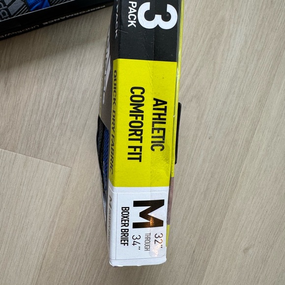 Adidas Men's Performance Boxer Briefs 3-Pack - Black, Blue, Grey size Med - Picture 4 of 12